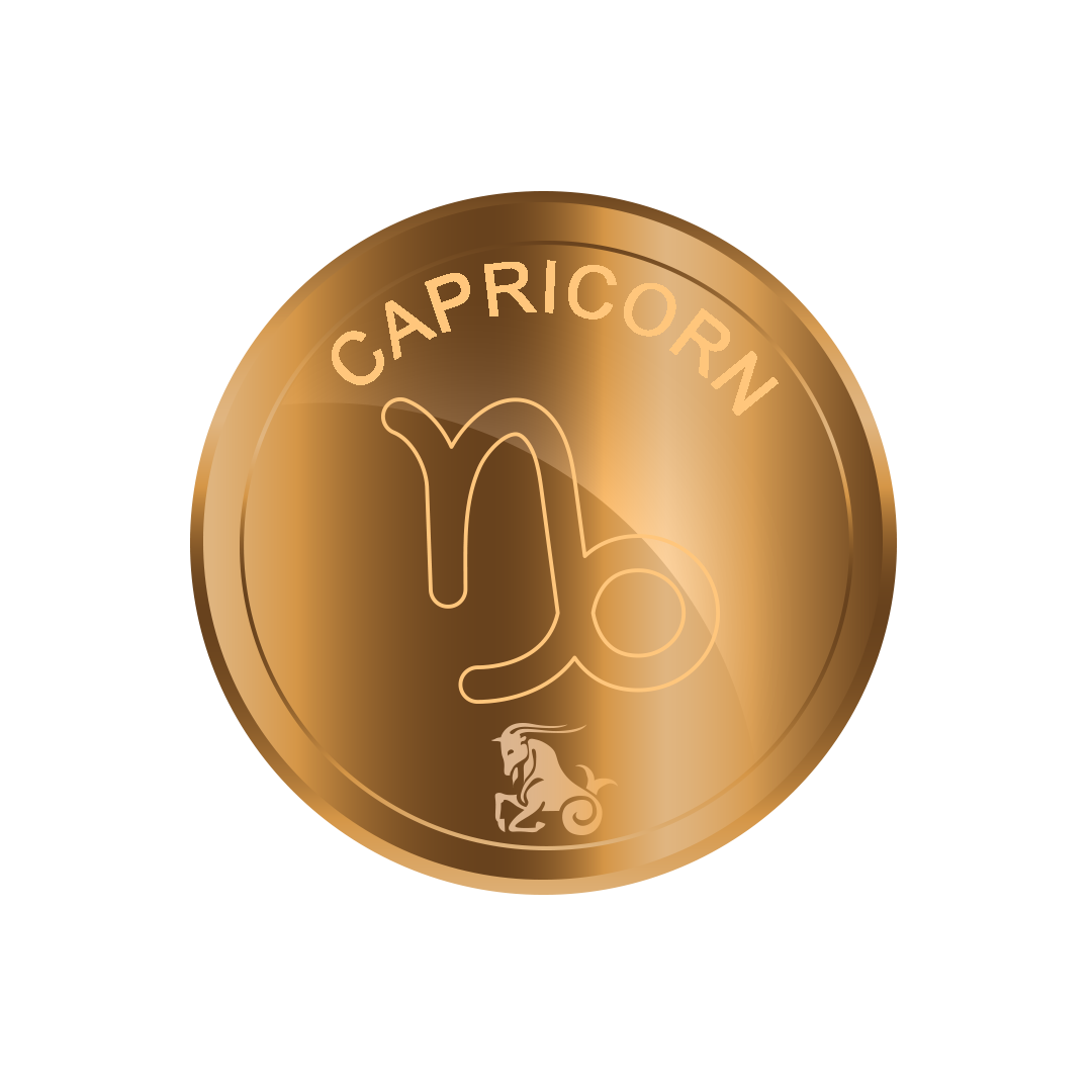 Capricorn, Capricorn gold zodiac sign png, Capricorn gold sign PNG, gold Capricorn PNG transparent images download